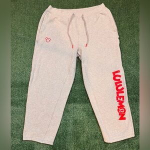 lululemon athletica Light Gray Joggers with Red Logo